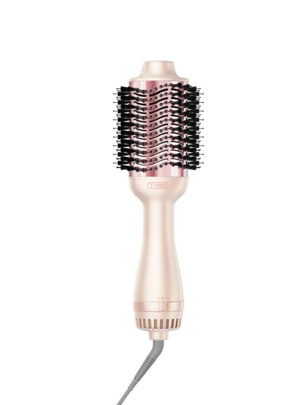 New open box TYMO Volumizer Hot Air Brush Hair Dryer Champagne Pink - 1200 Watt